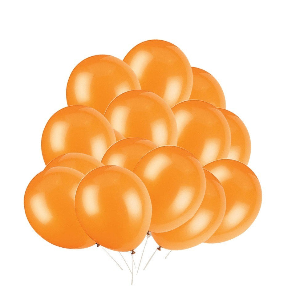 10" Helium-Quality Latex Plain Balloons - Orange