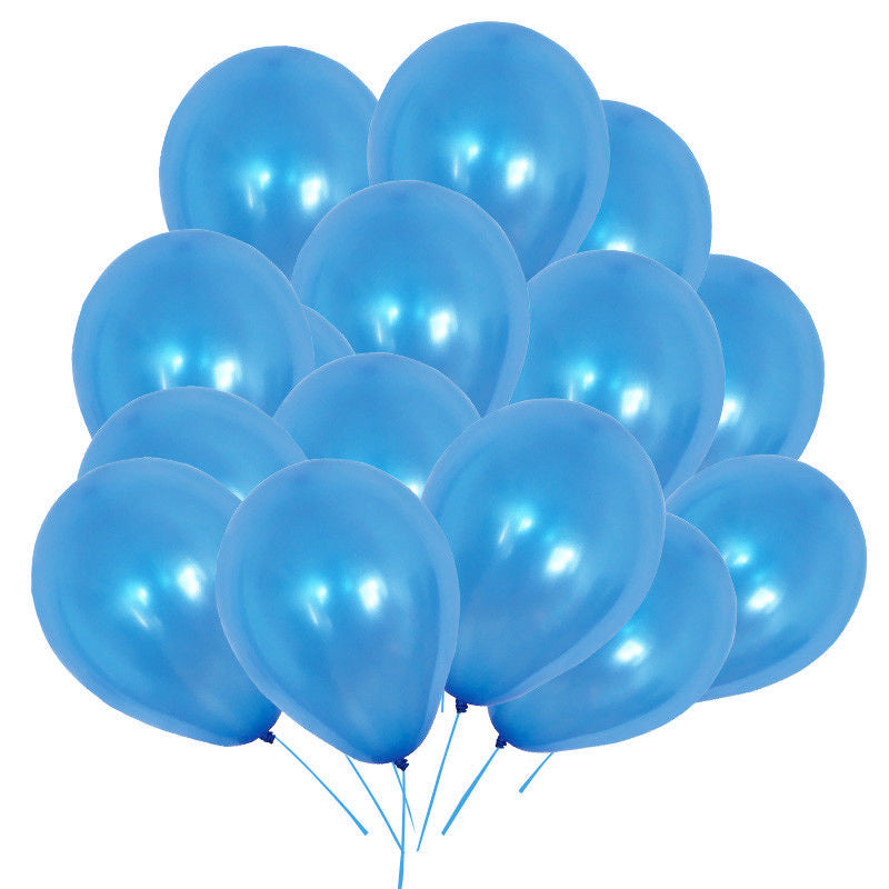 10" Helium-Quality Latex Plain Balloons - Light Blue