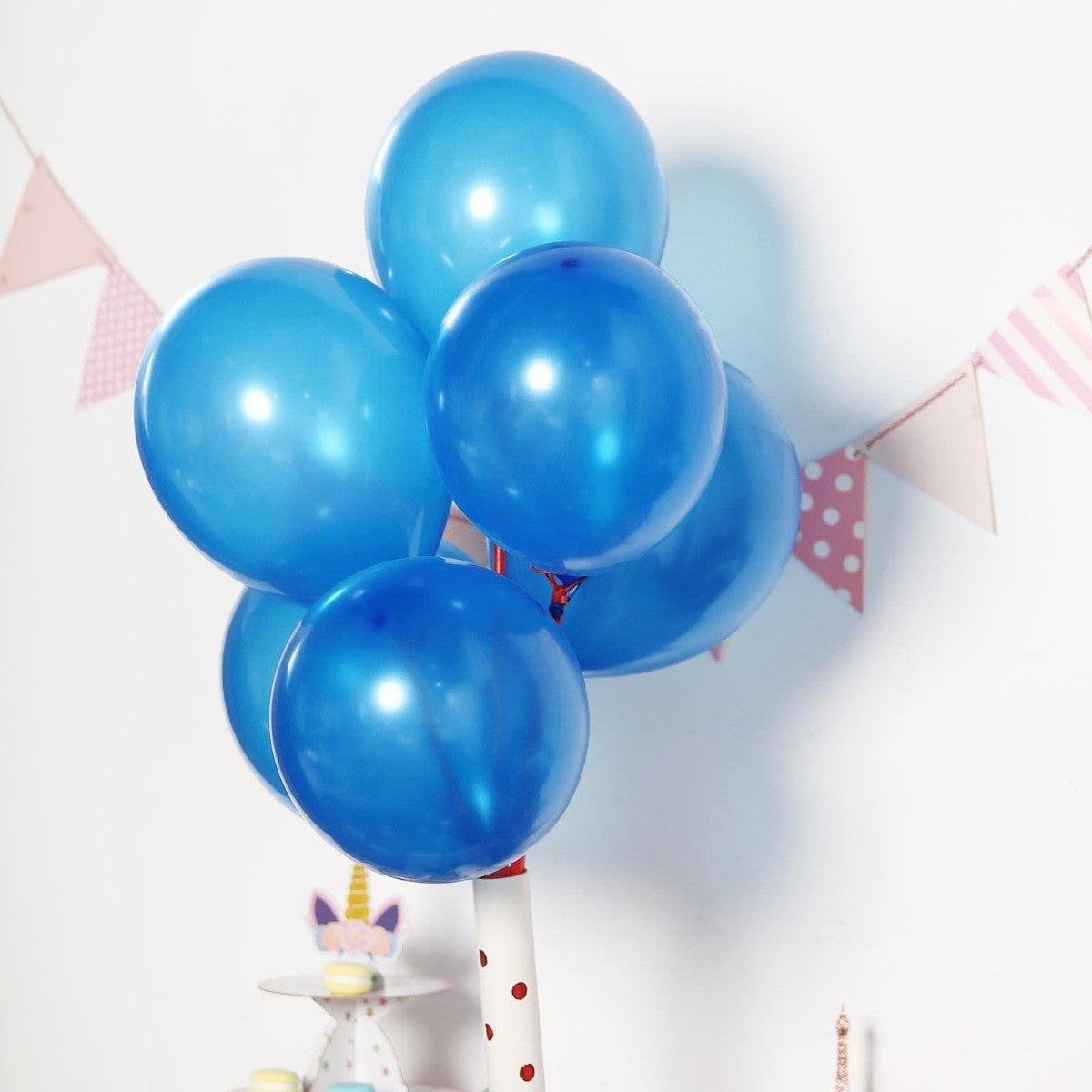 10" Helium-Quality Latex Plain Balloons - Light Blue