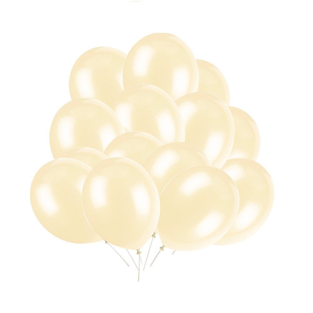 10" Helium-Quality Latex Plain Balloons - Ivory