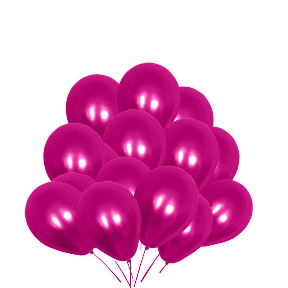 10" Helium-Quality Latex Plain Balloons - Hot Pink