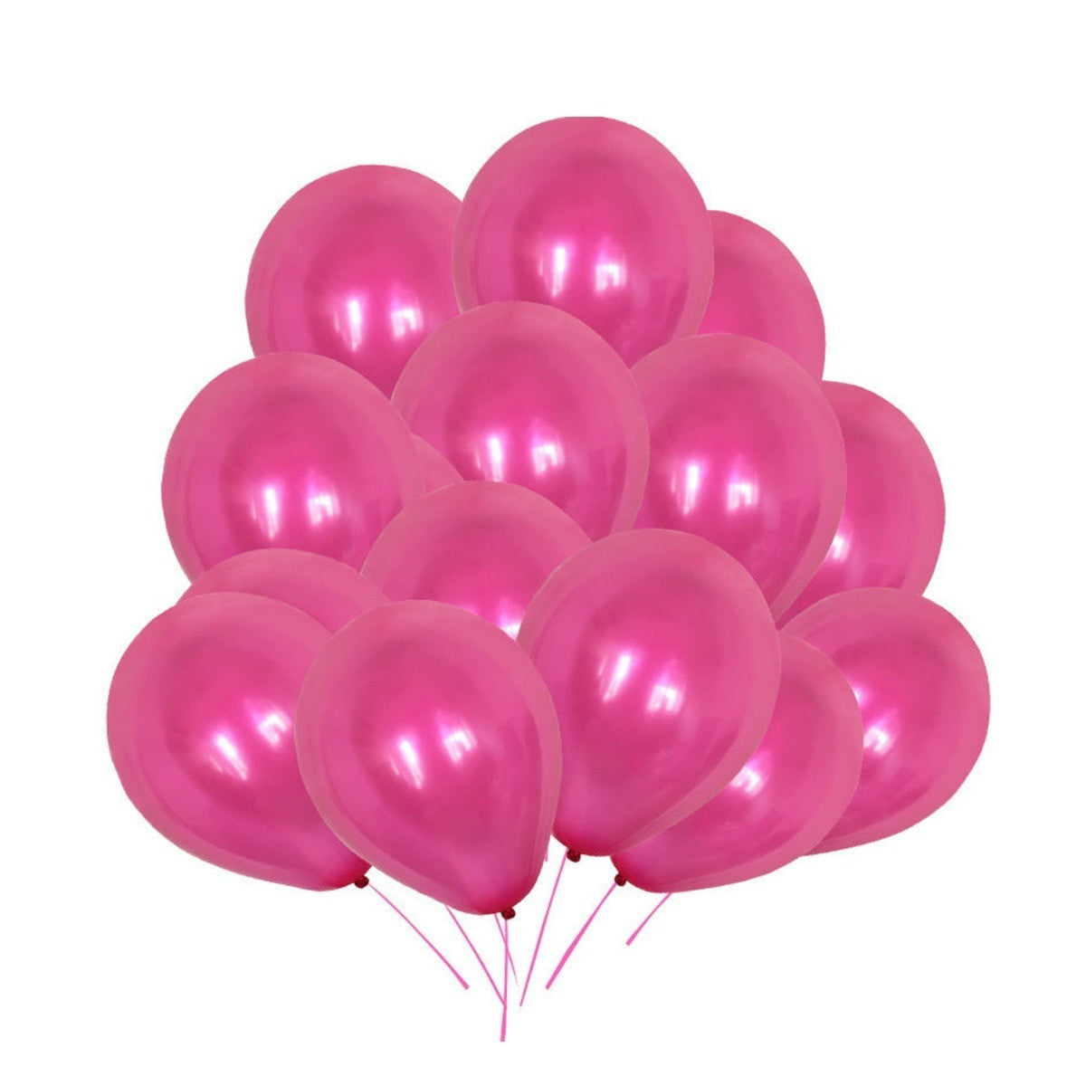 10" Helium-Quality Latex Plain Balloons - Rose Pink