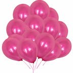 10" Helium-Quality Latex Plain Balloons - Rose Pink