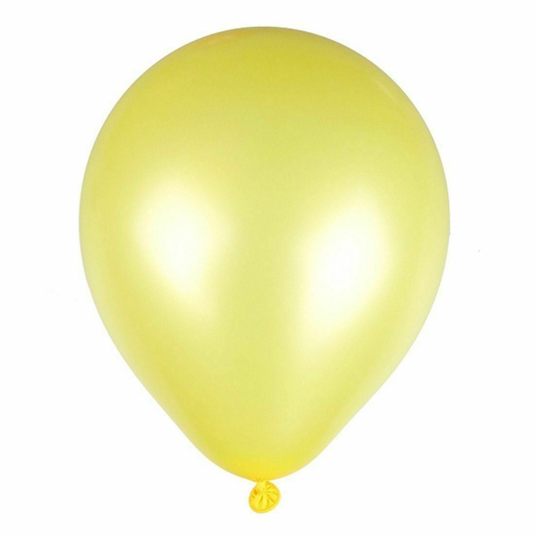10" Helium-Quality Latex Plain Balloons - Yellow