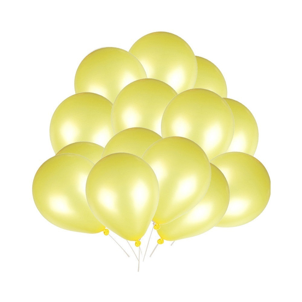 10" Helium-Quality Latex Plain Balloons - Yellow
