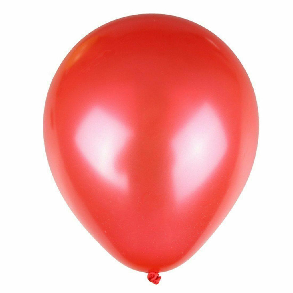 10" Helium-Quality Latex Plain Balloons - Red
