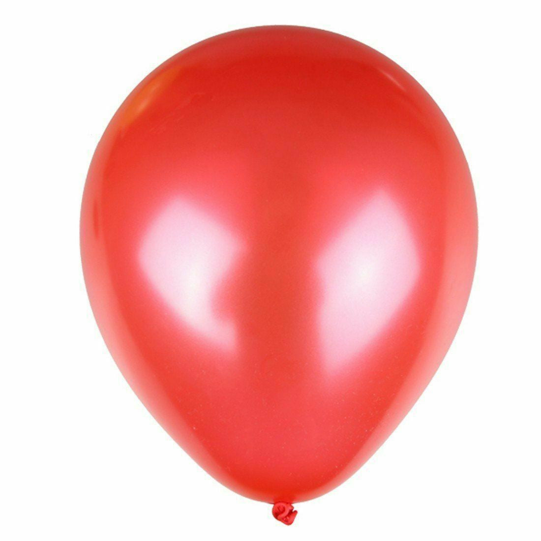 10" Helium-Quality Latex Plain Balloons - Red
