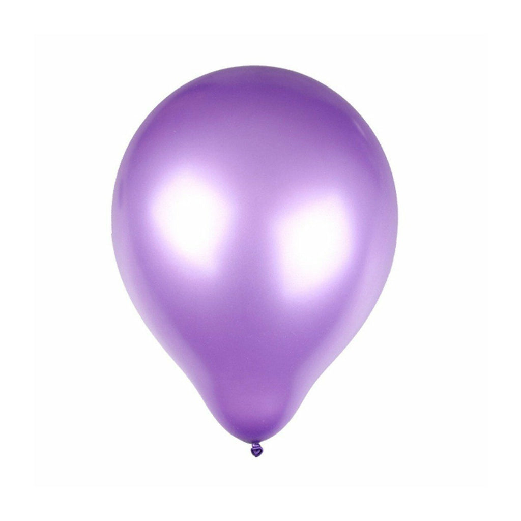 10" Helium-Quality Latex Plain Balloons - Purple