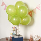 10" Helium-Quality Latex Plain Balloons - Apple Green