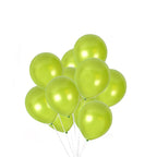 10" Helium-Quality Latex Plain Balloons - Apple Green