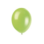 10" Helium-Quality Latex Plain Balloons - Apple Green