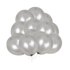 10" Helium-Quality Latex Plain Balloons - Silver