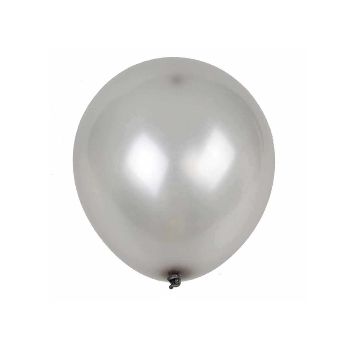10" Helium-Quality Latex Plain Balloons - Silver
