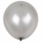 10" Helium-Quality Latex Plain Balloons - Silver