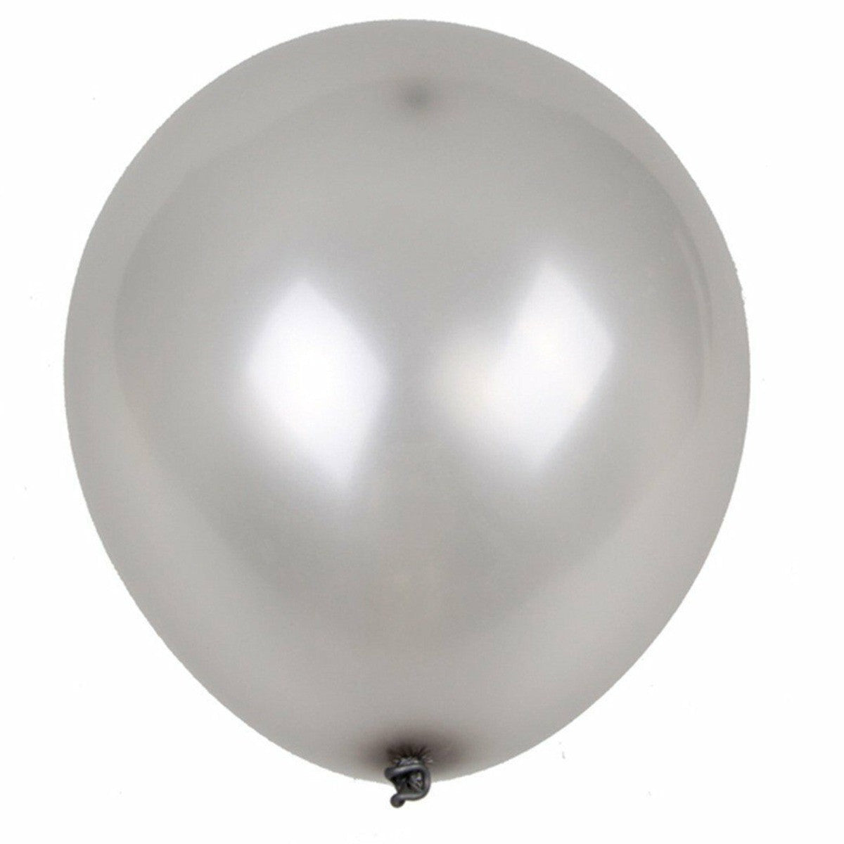 10" Helium-Quality Latex Plain Balloons - Silver