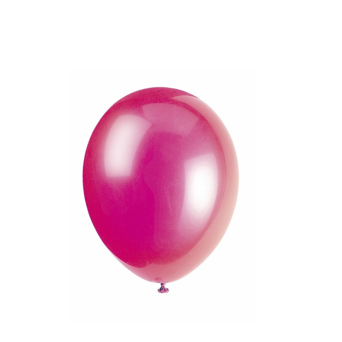 10" Helium-Quality Latex Plain Balloons - Deep Rose Pink