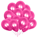 10" Helium-Quality Latex Plain Balloons - Deep Rose Pink