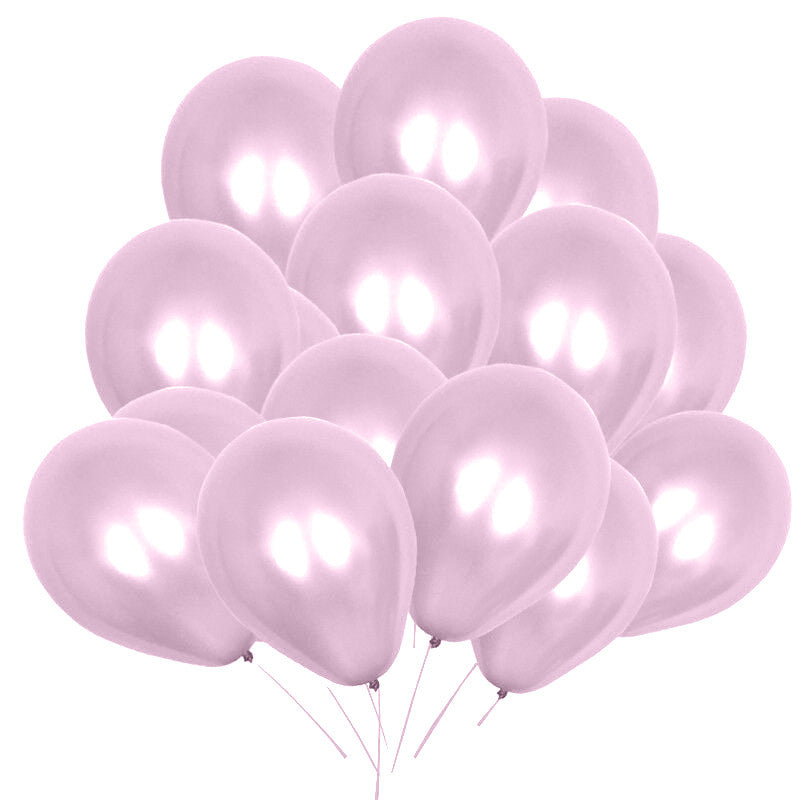 10" Helium-Quality Latex Plain Balloons - Baby Pink