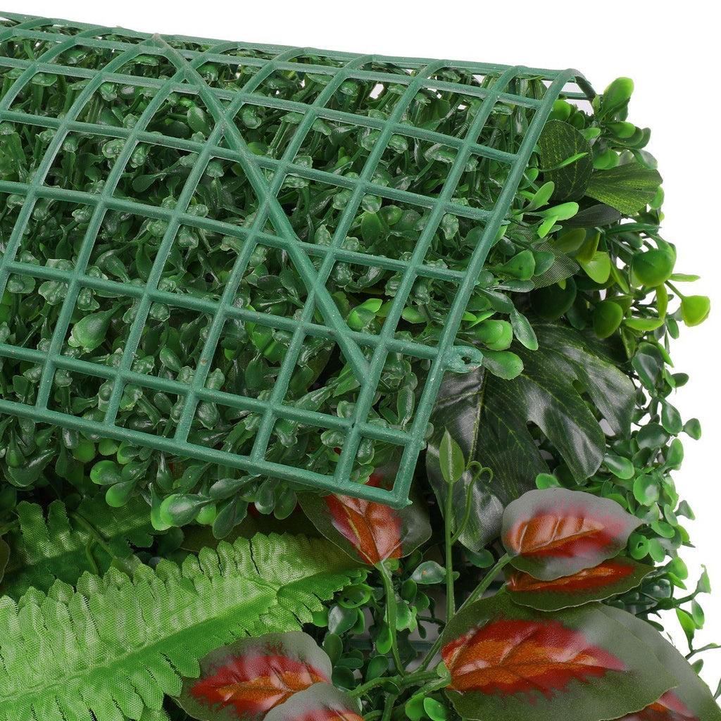 Artificial Flower Panel - Green Grass with Persian Leaf