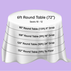 130GSM Round Polyester Tablecloth - Ivory