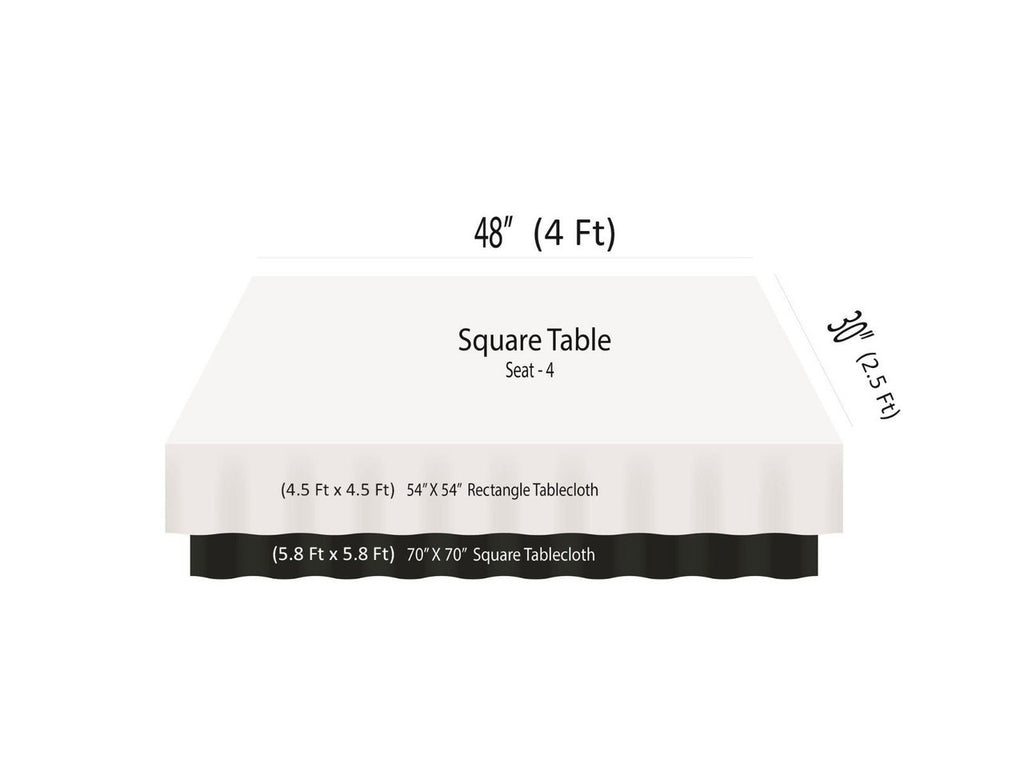 130GSM Square Polyester Tablecloth - Ivory
