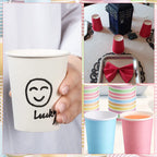 Neon Yellow 9oz Paper Cups (Pack of 14)