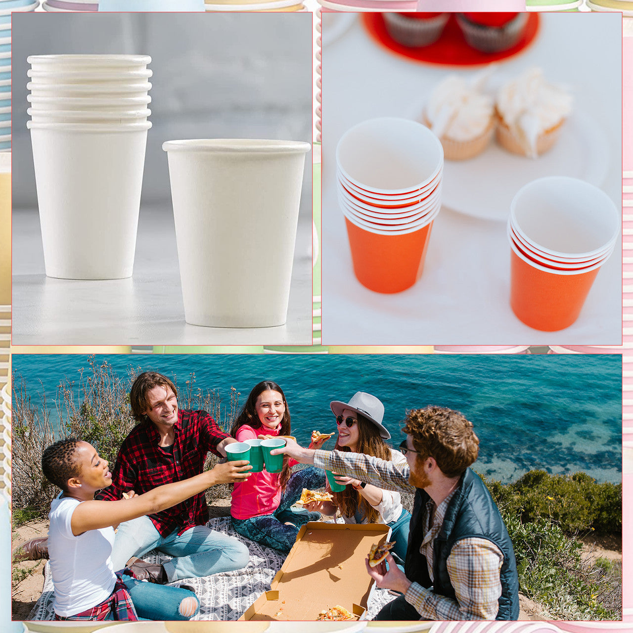 Deep Purple 9oz Paper Cups (Pack of 14)
