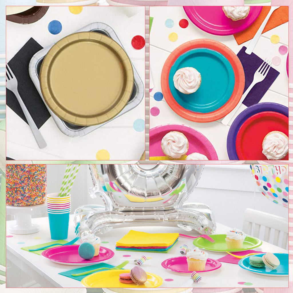 Hot Pink - Round Plates