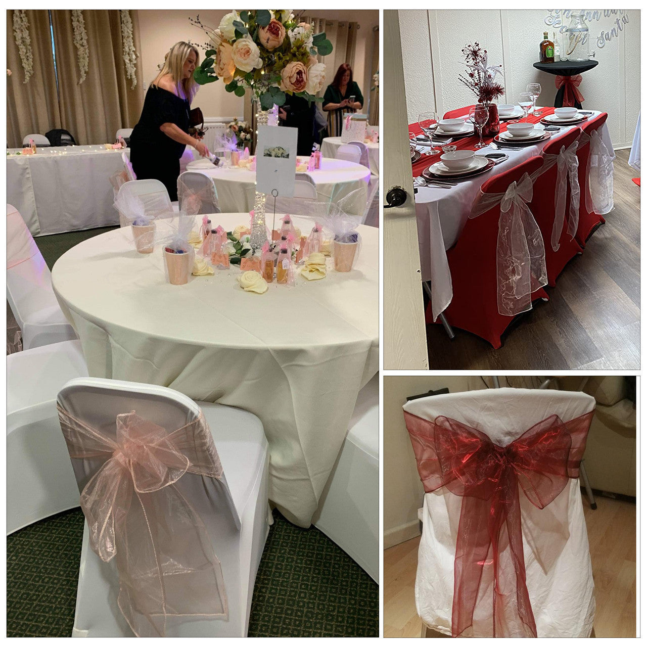 22cm x 280cm Organza Chair Sash - Light Purple (Pack of 10)