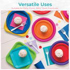 Square Plate Tableware Party Set (Pack of 64) - True Navy Blue