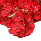 Hydrangea Artificial Flower Wall Panel 60cm x 40cm - Red Roses