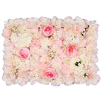 Hydrangea Artificial Flower Wall Panel 60cm x 40cm - Light Baby Pink & Ivory