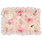Hydrangea Artificial Flower Wall Panel 60cm x 40cm - Light Baby Pink & Ivory