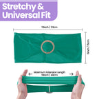 Spandex Chair Band with Round Diamante Buckle - Turquoise