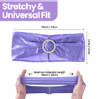 Spandex Chair Band with Round Diamante Buckle - Lavender