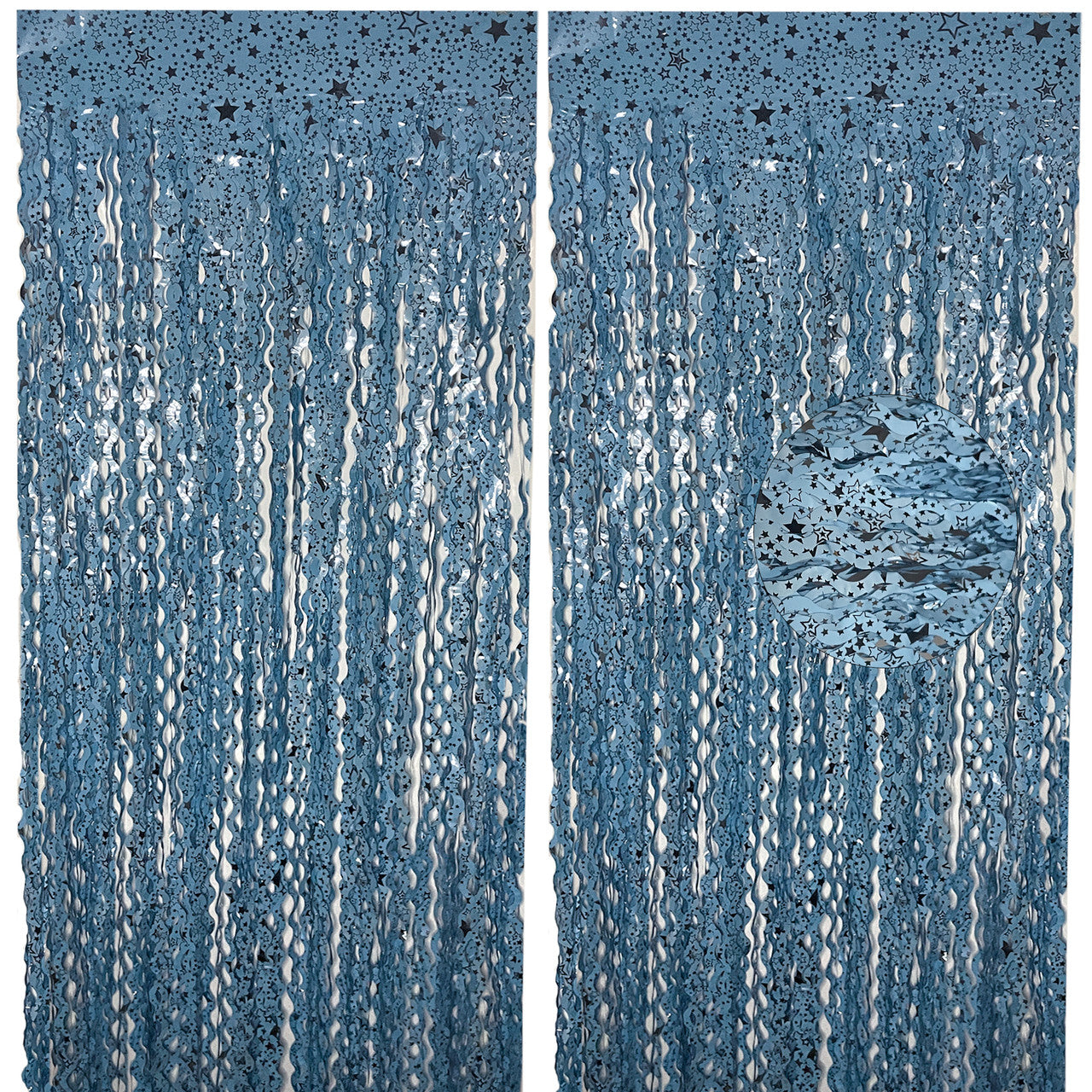 Wavy Ceramic Foil Fringe Curtain (1m x 2m)