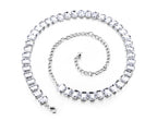 Large Diamante Crystals Belt - Silver