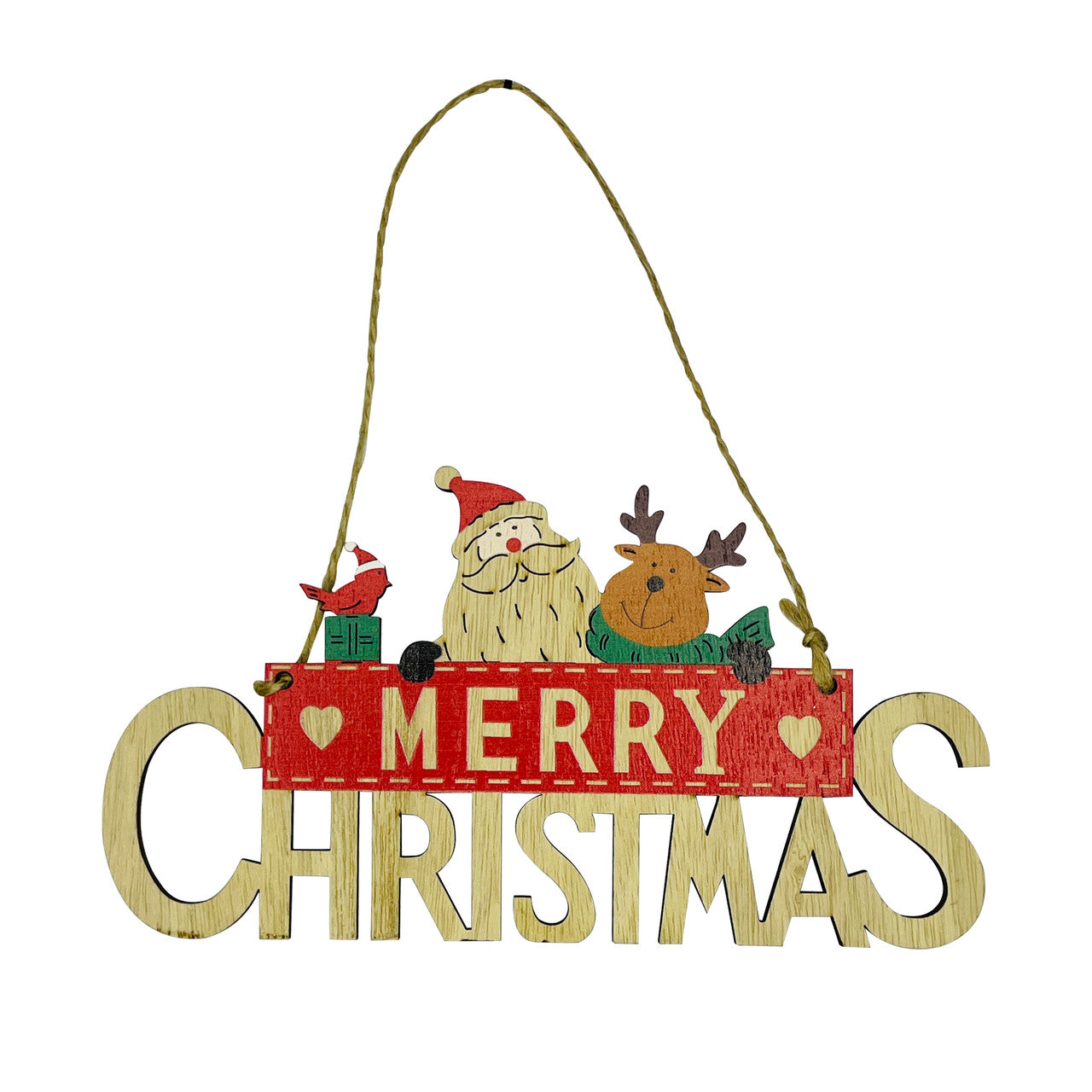 Merry Christmas  Wooden Plaque Hanging Sign