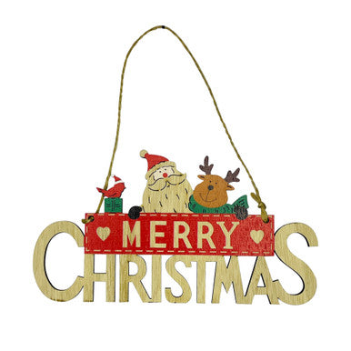 Merry Christmas  Wooden Plaque Hanging Sign
