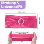 Spandex Chair Band with Round Diamante Buckle - Hot Pink