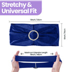 Spandex Chair Band with Round Diamante Buckle - Royal Blue