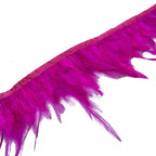 Rooster Feather Fringe for Costume - Hot Pink