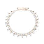 Gold Chain Belt with Artificial Pearls