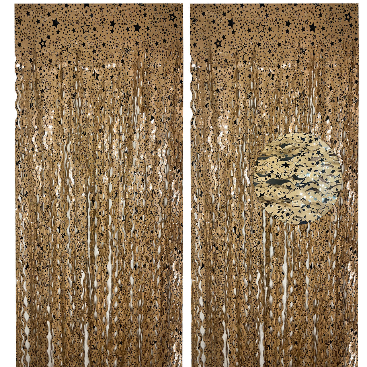 Wavy Ceramic Foil Fringe Curtain (1m x 2m)