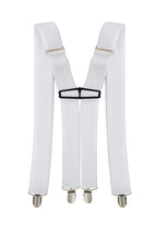 Men's Adjustable Braces x Shape Heavy Duty Clip On Suspenders for Trousers Jeans 35mm
