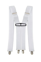 Men's Adjustable Braces x Shape Heavy Duty Clip On Suspenders for Trousers Jeans 35mm
