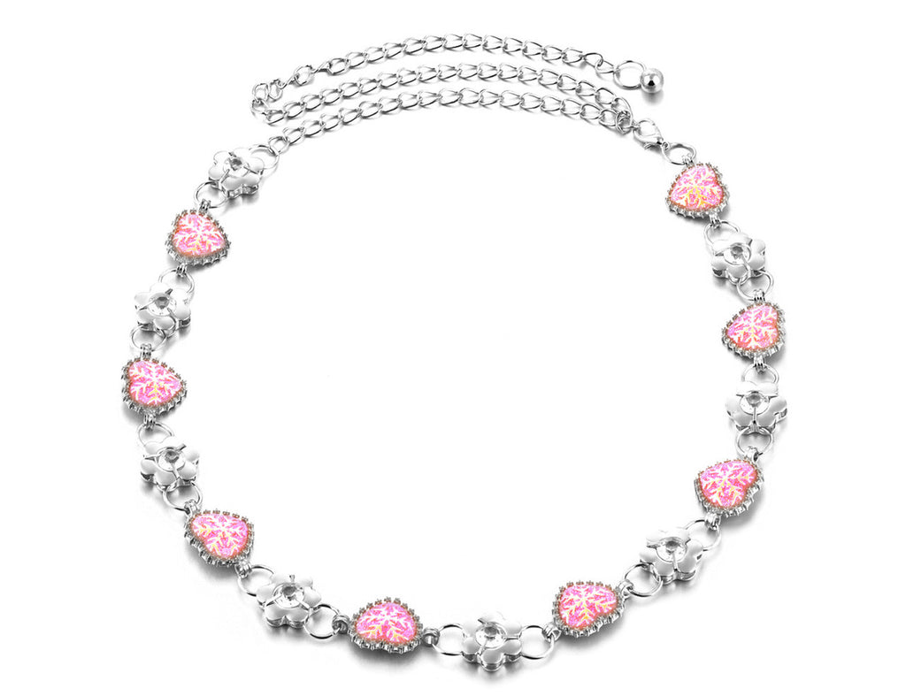 Charms Belt with Heart - Pink