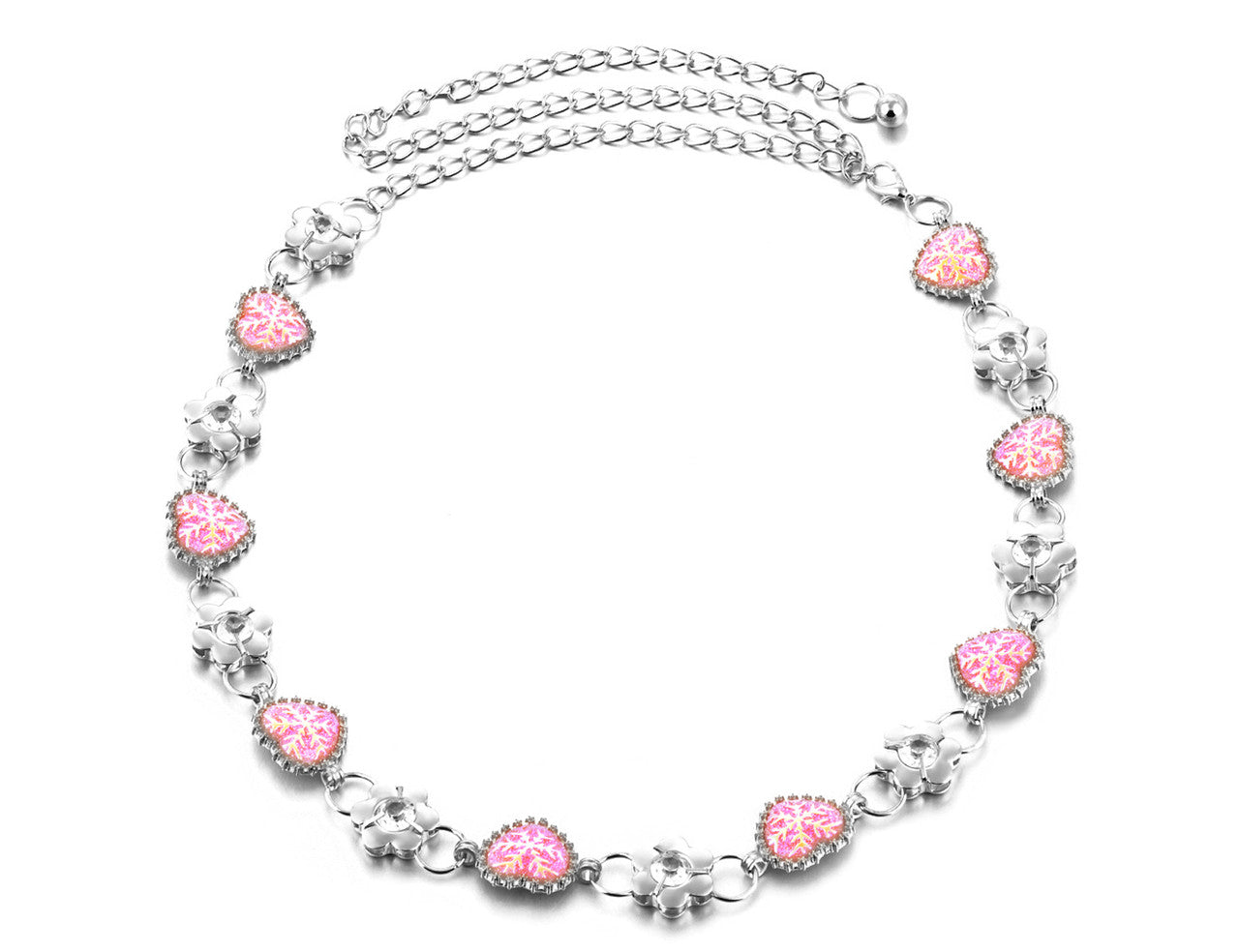 Charms Belt with Heart - Pink
