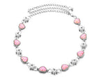 Charms Belt with Heart - Pink