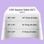 Square Polyester Tablecloth - Ivory